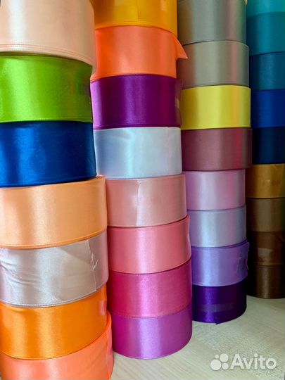 Атласные ленты 40 мм х 23 метра