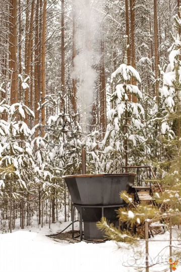 На дровах банный чан/Купель