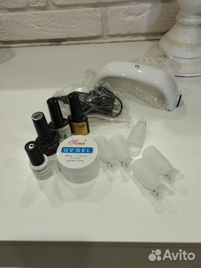 Лампа +набор для гель лака