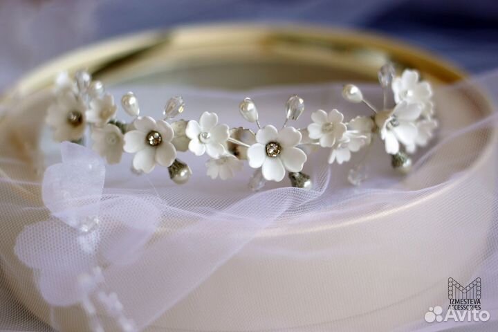 Ободок для волос ручной работы