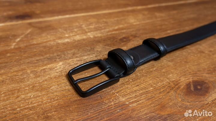 Ремень брючный стильный кожаный натуральная кожа