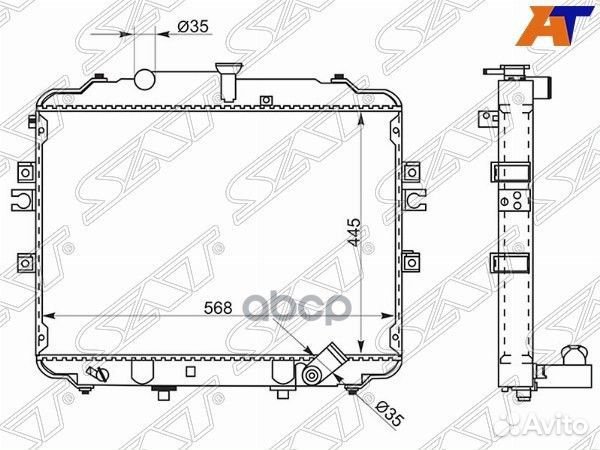 Радиатор Hyundai H1 07- HY0011-1 Sat