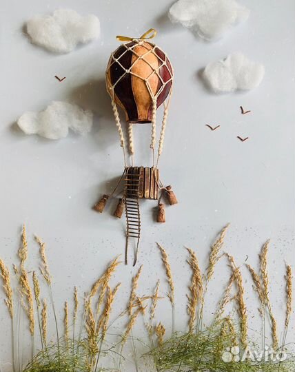 Воздушный шар с корзиной