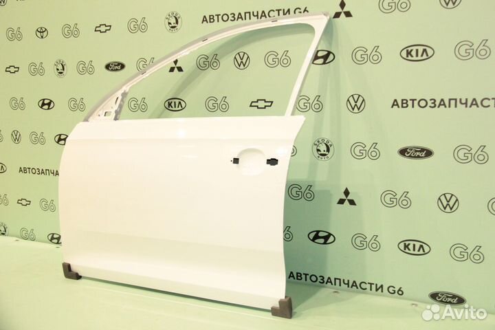 Дверь передняя белая левая Polo 2020 - 2024 год