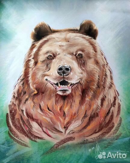 Картина ручной работы, пастельная живопись