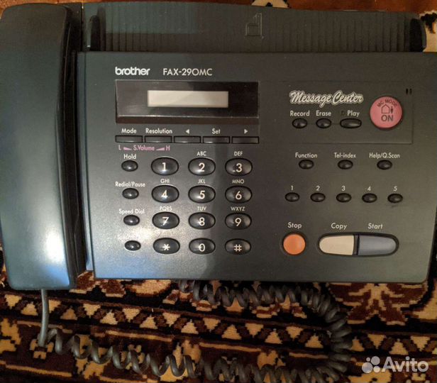 Рабочий Факс, телефон Brother fax-290mc