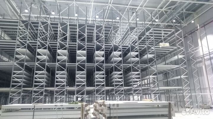 Мезонин на основе паллетных стеллажей