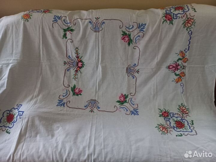 Скатерть вышивка винтаж