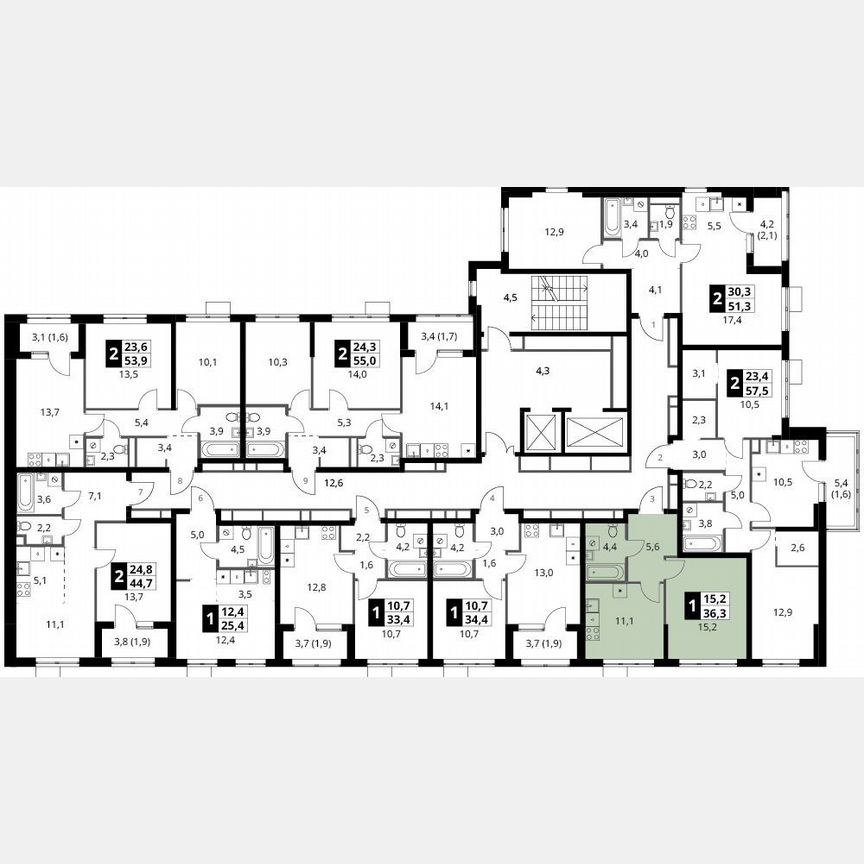 1-к. квартира, 36,3 м², 12/18 эт.