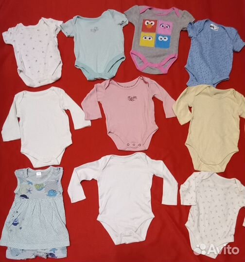 Вещи пакетом на девочку на 0-3, 3-6 мес