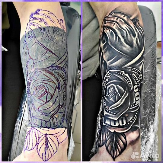 Художественная татуировка в салоне