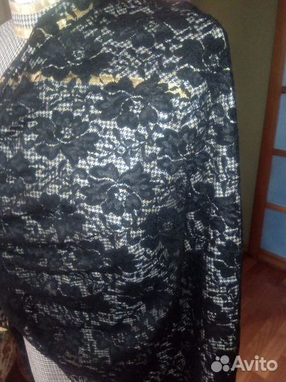 Палантин гипюровый большой