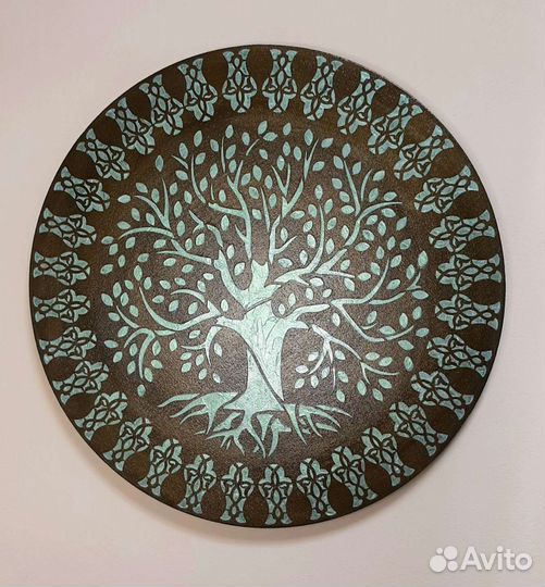 Дерево жизни. Картина рельефная, акрил, холст