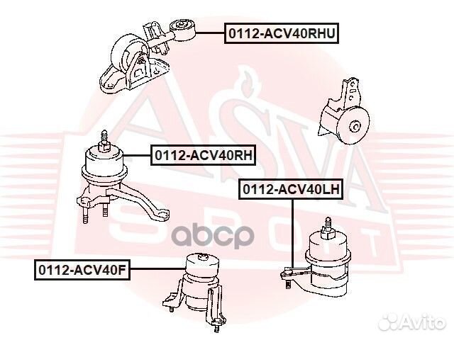 Подушка двигателя лев 0112ACV40LH asva