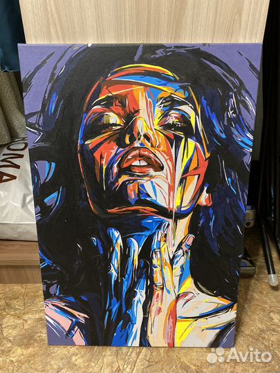 Картина по номерам, раскрашенная