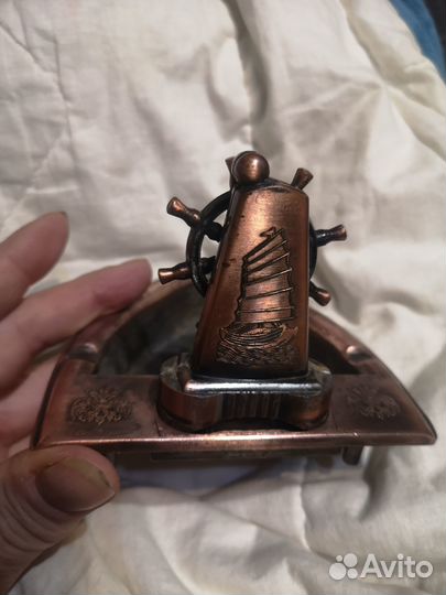 Медная пепельница