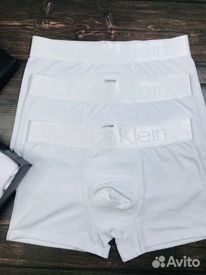 Трусы мужские боксеры calvin klein белые