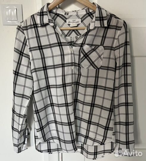Рубашка в клетку 13-14 лет