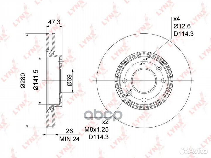 Диск тормозной hyundai elantra 2.0 01/sonata/K