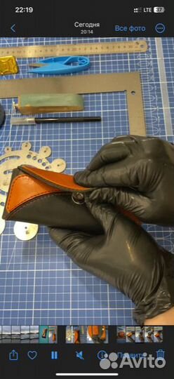 Очечница из натуральной кожи