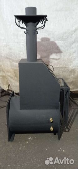 Печь для бани с выносной топкой и теплообменником