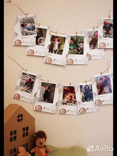 Гирлянда растяжка фотозона на годик с фото