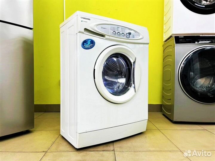 Стиральная машина узкая бу Samsung. На гарантии