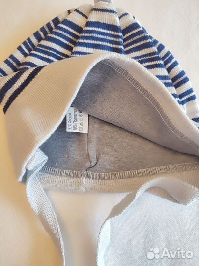 Шапка на завязках для мальчика новая