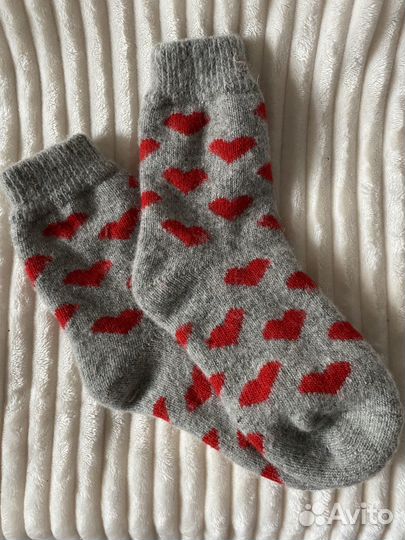 Носки шерстяные вязаные