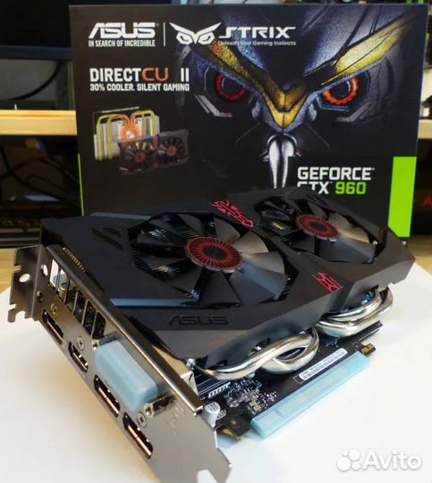 Видеокарта asus GeForce GTX 960 strix OC 4GB