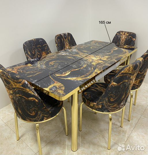 Кухонный стол и стулья 6 шт