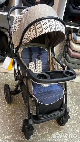 Коляска Sense plus beige с перекидной ручкой