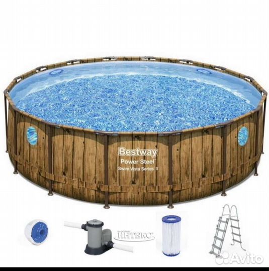 Каркасный бассейн круглый 488х122 см