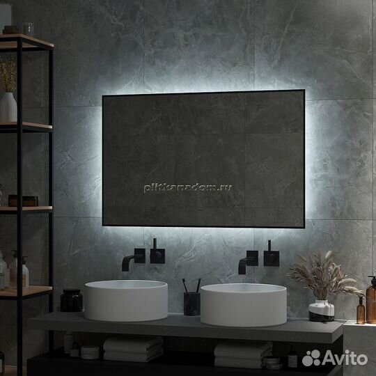 Зеркало Континент Amer LED 1000х700 с подсветкой с бесконтактным выключателем злп1523