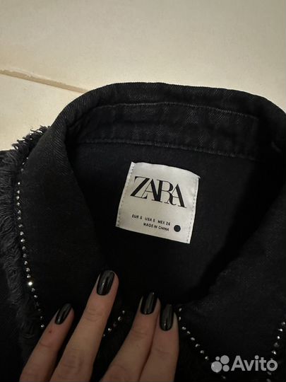 Джинсовая Куртка рубашка zara