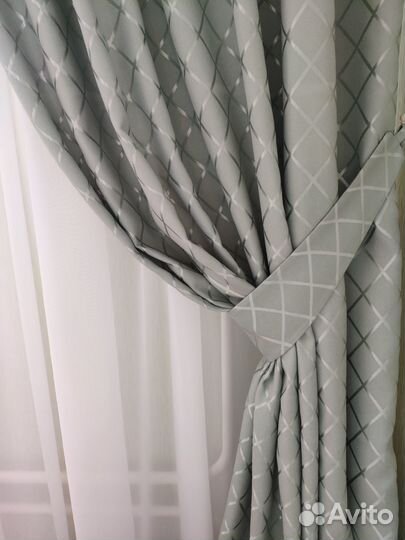 Шторы новые. Ткань канвас