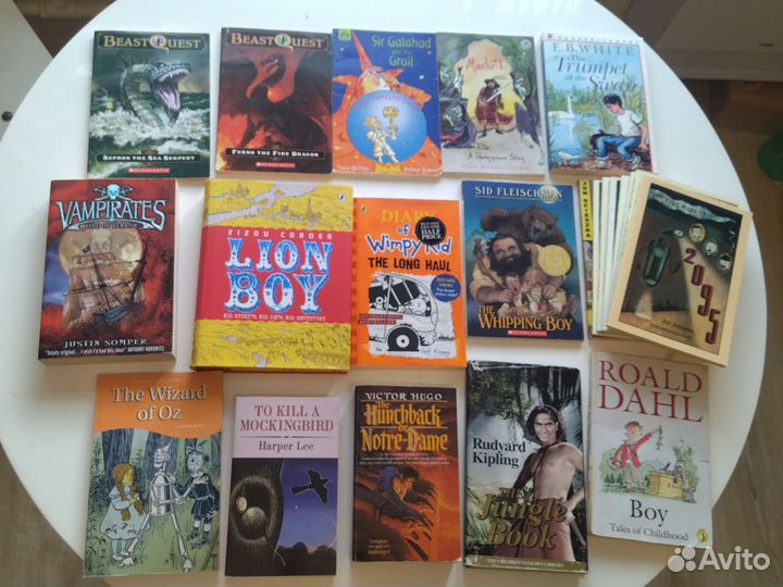 Детские книги на английском, много текста