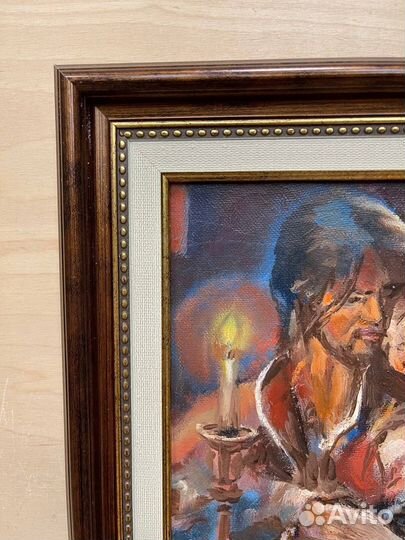 Картина маслом, с людьми 