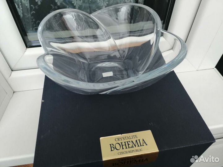 Ваза хрусталь для фруктов Салатник Bohemia