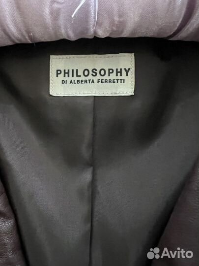 Кожаная куртка philosophy di alberta ferretti