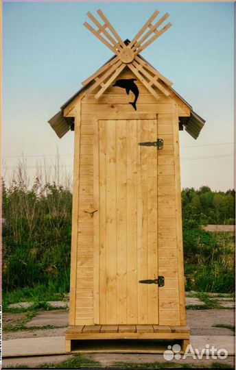 Уличный туалет деревянный REP