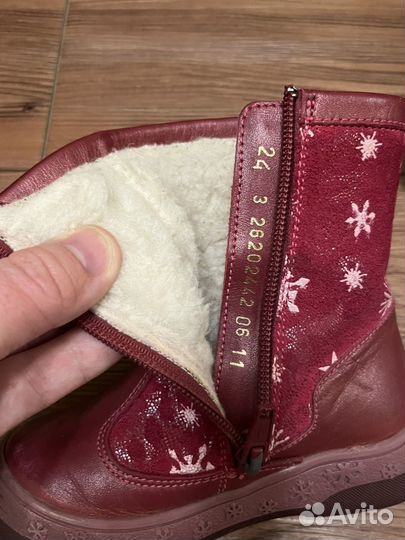 Зимние сапоги Котофей 24 размер для девочки
