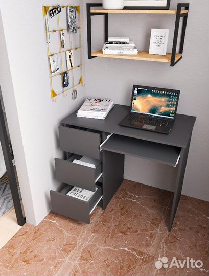 Стол новый офисный мс-6 Графит