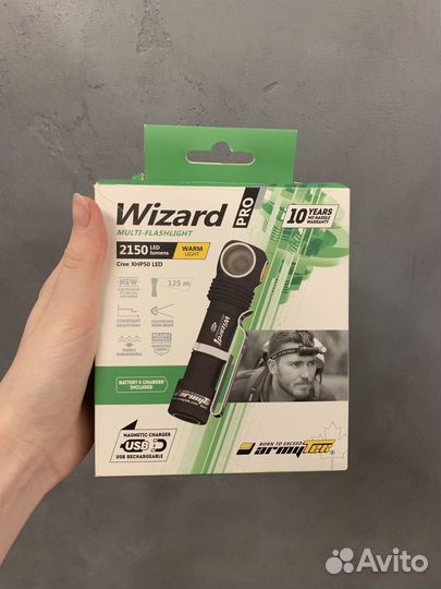 Налобный фонарь armytek wizard pro
