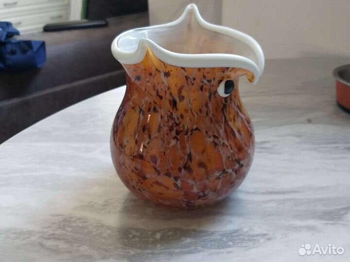 Ваза цветное стекло винтаж