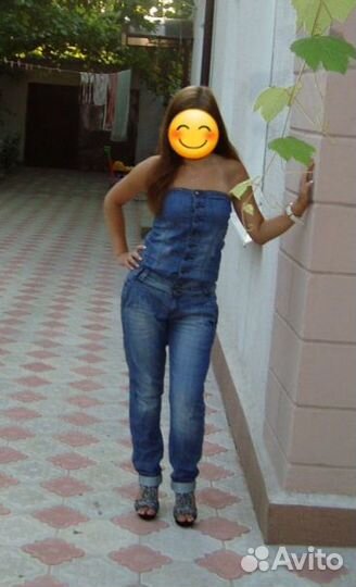 Джинсовый комбинезон zara