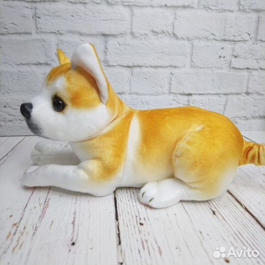 Мягкая игрушка щенок Сиба-ину реалистичный