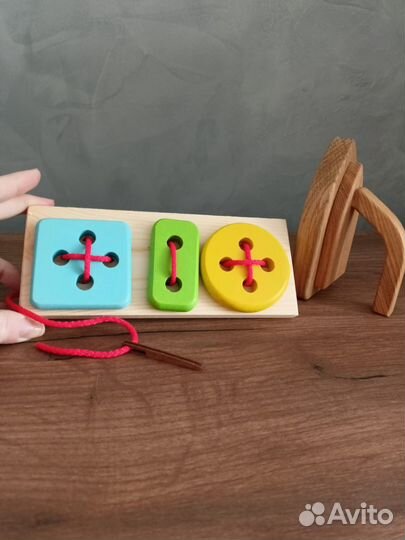 Набор игрушек для девочки из дерева