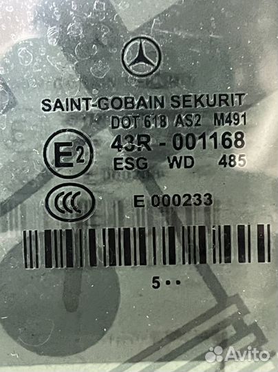 Стекло задней двери мерседес w211 cls350