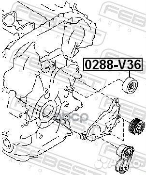 Ролик обводной infiniti m35/45 (y50) 2004- 0288